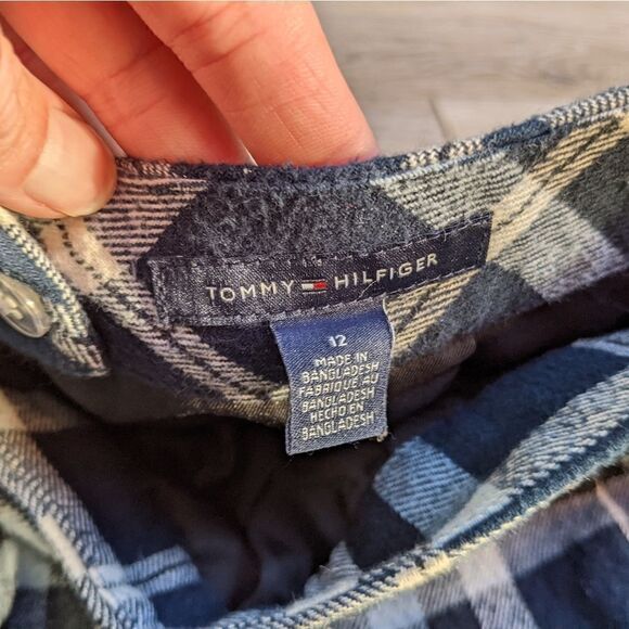 Tommy Hilfiger Plaid Skirt with pockets size 12 blue navy white. 100% cotton - Picture 6 of 11